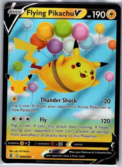 Flying Pikachu V 006/025 Celebrations - Pokemon Card - NM - Image 1