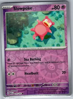 Slowpoke 079/165 Reverse Holo SV: Scarlet & Violet 151 - Pokemon Card - NM - Image 1