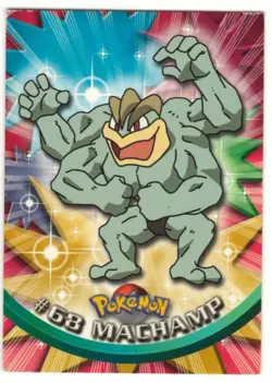 1999 TOPPS POKEMON - # 68 MACHAMP - BLACK LOGO - TV ANIMATION- LOOK !! - Image 1