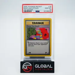 Goop Gas Attack 1st Edition 2000 Pokemon Rocket 78/82 PSA 10 - Image 1