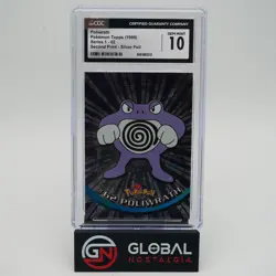 Poliwrath #62 Topps Series 1 Series 1 Foil Black Logo 1999 Pokemon POP 4 CGC 10 - Image 1