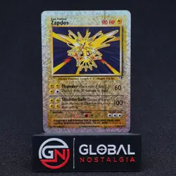 Zapdos #19 Pokemon Legendary Collection Reverse Holo 2002 MP Small Crease - Image 3