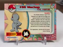 1999 Topps Pokemon #66 Machop (TV Animation Series 1) 1st Print Blue Logo NM - Image 2