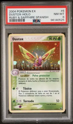 2004 Pokemon EX Dustox - Holo #6 Ruby & Sapphire Spanish PSA 8 - Image 1