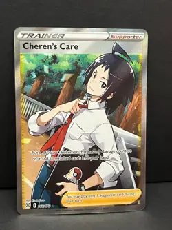 Cheren's Care 168/172 Ultra Rare Brilliant Stars Pokemon Near Mint - Image 1