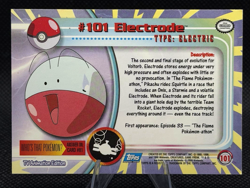 Topps Pokemon Electrode #101 TV Animation Edition Non Holo Blue Logo 2000 LP - Image 2
