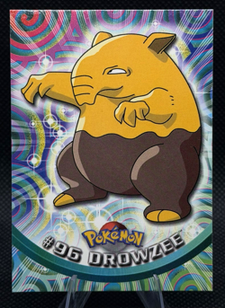 Topps Pokemon Drowzee #96 2000 TV Animation Edition Non Holo Blue Logo LP - Image 1