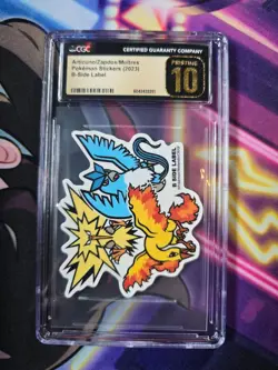 Pokemon CGC Pristine 10 B Side Label Articuno Zapdos Moltres *LOW POP* - Image 2