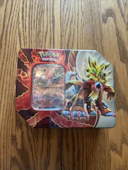 Pokemon Paradox Destinies Tin-Gouging Fire ex Tin w/5 Booster Packs New/Sealed - Image 1