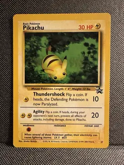 Pikachu #27 Wizards Black Star Promo Bumblebee Pokemon TCG WOTC 2000 | MP+ - Image 1