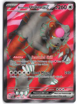 Bloodmoon Ursaluna ex 202/167 Ultra Rare Twilight Masquerade Pokemon NM - Image 1