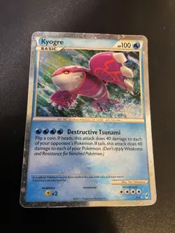 Kyogre SL6 Pokemon TCG Call of Legends Shiny Secret Rare Moderate Play - Image 1