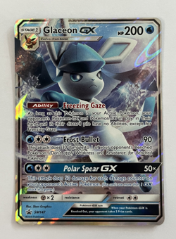 Glaceon GX SM147 Sun & Moon Black Star Promo Near Mint Pokemon 2018 - Image 1