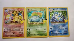 2021 Pokemon 25th Celebrations Charizard Blastoise Venusaur Trio!!! NM Holo - Image 1