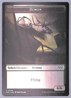 Manifest // Demon - Foil - Double-sided Token - #18 / 9 - Duskmourn: (DSK) MTG - Image 2