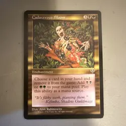 Wizards of the Coast Cadaverous Bloom Mirage Rare Enchantment Black Green 1996 - Image 1