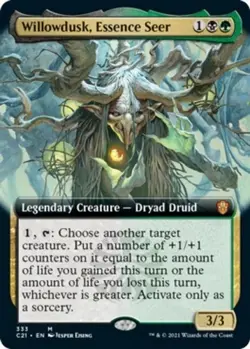 x1 Willowdusk, Essence Seer - Extended Art M MTG Commander 2021 M/NM, English - Image 1
