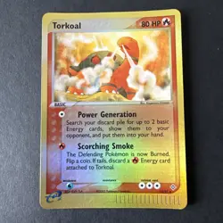 Nintendo Torkoal EX Ruby & Sapphire Common Reverse Holo 12/109 ENG 2003 LP - Image 1