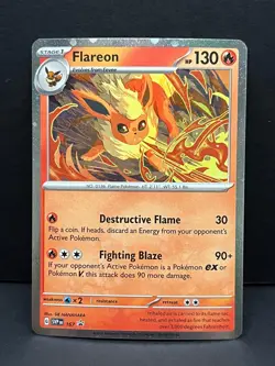 Flareon (Cosmos Holo) 167 Holo Promo Scarlet & Violet Promo Pokemon Near Mint - Image 1