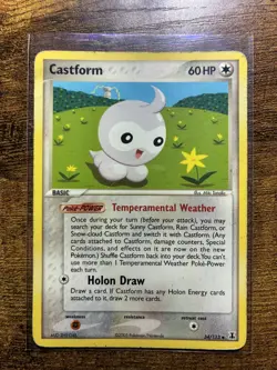 Pokemon Card Castform EX Delta Species Uncommon 34/113 - Image 2