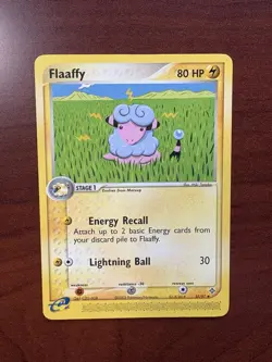 Pokemon, Flaaffy 22/97, EX Dragon, Uncommon, Regular, DAMAGED - Image 1