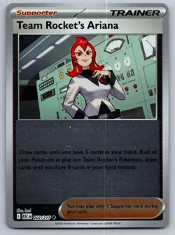 TEAM ROCKET'S ARIANA 202/217 REVERSE HOLO UC POKEMON ASCENDED HEROES NM/M - Image 1