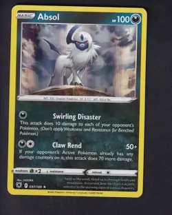 Absol 097/189 Holo Rare Astral Radiance Pokemon Near Mint - Image 1