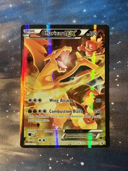 2016 POKEMON CHARIZARD EX XY121 BLACK STAR PROMO FULL ART HOLO NM - Image 1