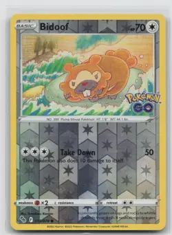 Bidoof 059/078 Common Pokemon GO Pokemon Reverse Holo Lightly Played - Image 1