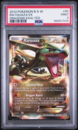 2012 Pokemon Black & White Rayquaza EX Dragons Exalted Ultra 85/124 MT PSA 9 - Image 2