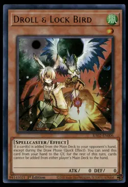 Droll & Lock Bird (UR) RA02-EN006 Ultra Rare Yu-Gi-Oh Near Mint - Image 1