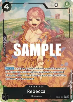 One Piece: Awakening of the New Era Rebecca OP05-091 (Alt Art / Parallel) - MINT - Image 3