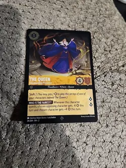 Disney Lorcana TCG The Queen Commanding Presence Nm Foil 26/204 Super Rare - Image 1