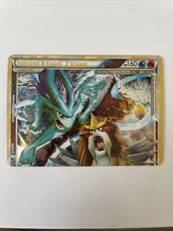 Pokemon TCG Suicune and Entei LEGEND (Top) Unleashed 94/95 Holo Holo Rare - Image 1