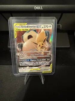 Pokemon Eevee Snorlax GX Holo Card 120/181 Tag Team TCG - Image 1