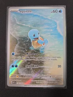 Pokemon TCG Squirtle 170/165 Scarlet & Violet Holo Card NM Condition - Image 1