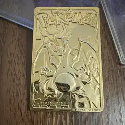Burger King Pokemon TCG Charizard #06 Gold Holo Metal Card Limited Ed 1999 - Image 1