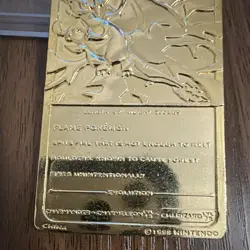 Burger King Pokemon TCG Charizard #06 Gold Holo Metal Card Limited Ed 1999 - Image 3
