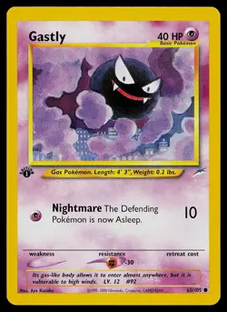 Pokemon Card - Gastly Neo Destiny 65/105 1st Edition Common - Image 1