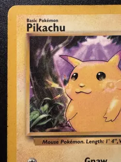 E3 Stamped Pikachu 58/102 Base Set Yellow Cheeks Pokemon Card Rare HP - Image 3