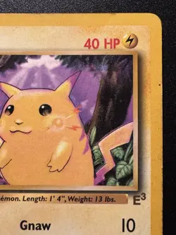 E3 Stamped Pikachu 58/102 Base Set Yellow Cheeks Pokemon Card Rare HP - Image 4
