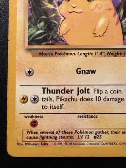 E3 Stamped Pikachu 58/102 Base Set Yellow Cheeks Pokemon Card Rare HP - Image 5