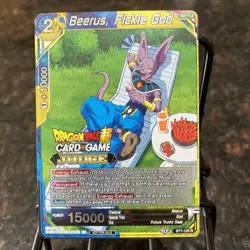 Beerus Fickle God BT7-120 JUDGE STAMP Foil Dragon Ball Super Card Game | NM - Image 1