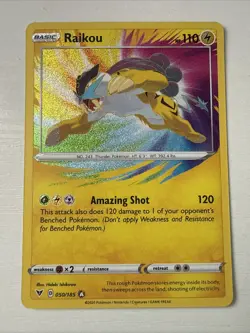 Raikou 050/185 Vivid Voltage NM Holo Foil Amazing Rare Pokemon Card - Image 2