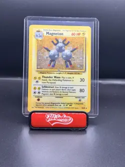 Pokemon TCG Magneton Base Set Holo Rare Card 9/102 WOTC HP - Image 1