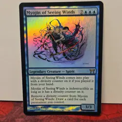 Magic: The Gathering Myojin of Seeing Winds Foil Legendary Rare Kamigawa Blue 7… - Image 1