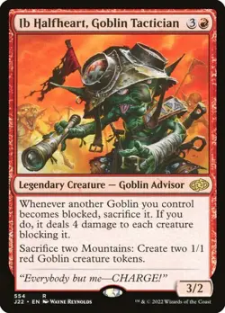 NM Ib Halfheart, Goblin Tactician, MTG, Jumpstart 2022, Magic, 554 - Image 1