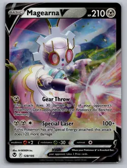 Magearna V 128/195 Holo V Rare Silver Tempest Pokemon Holo Near Mint - Image 1
