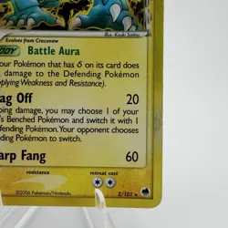 Pokemon TCG EX Dragon Frontiers Feraligatr 2/101 Holo English CORNER CREASE - Image 4