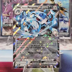 Steven's Metagross ex 145/182 Double Rare Holo SV10: Destined Rivals Pokemon NM - Image 1